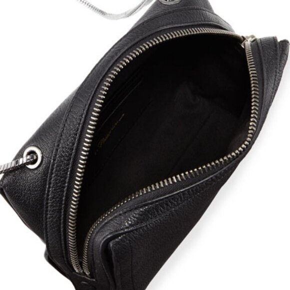 New with Tags 3.1 Philip Lim "Soleil Mini Zip Crossbody", Black Leather Nickel - Picture 9 of 10